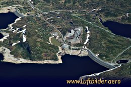 Aerial photo Dam in the Norwegian Highlands