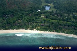 Aerial photo Le Lemuria Resort of Praslin